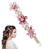  Pince à cheveux fleur en métal,Petite pince à cheveux en alliage avec strass pour filles  clips barrettes à l\'ancienne pour la danse mariage plage sortante voyage