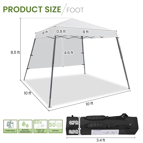 Yaheetech 10x10 Slant Leg Canopy