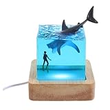 Alimenté par USB : l'interface USB pratique permet un placement facile et flexible, ce qui le rend simple à utiliser dans n'importe quelle pièce, statue de baleine colorée, décoration de maison de baleine