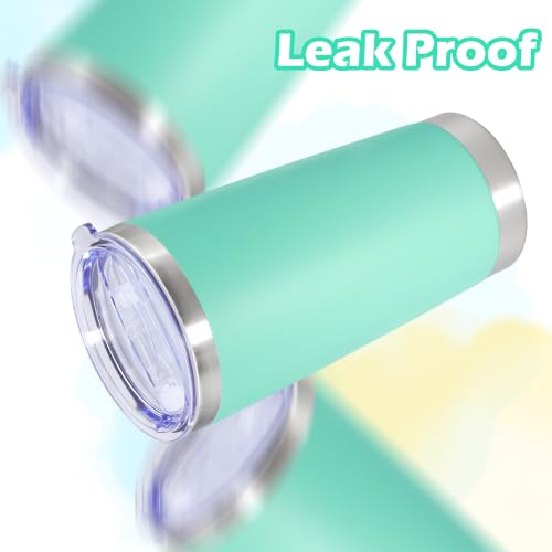 Image of 20oz Tumbler Insulated Tumblers Vacuum Coffee Mug with Lid LightBlue 12Pack