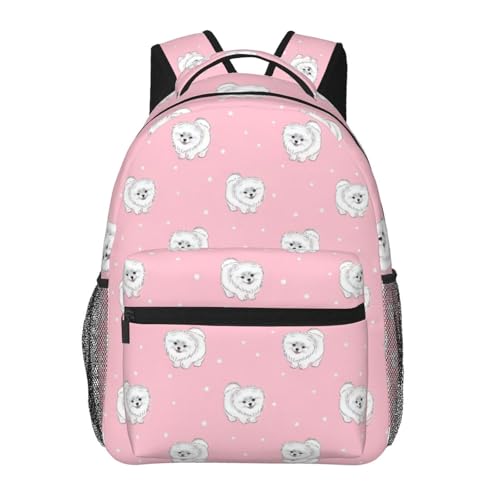 PHAYAH Programmier-Code-Muster, lässige Schultern, klassisch, Basic, Reiserucksack, Reisen und Outdoor-Aktivitäten, Zwergspitz Welpen und Spitze, Einheitsgröße