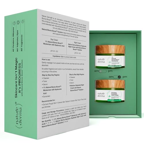 Image of Day & Night Cream with Natural Biome-Boost | Reduces Dullness, Fine Lines & Wrinkles | Hydrates & Strengthens for Healthier Skin | 30ml | Moisturizer Combo Kit
