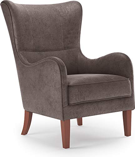 Finch Morgan Wingback Chair, Espresso Brown #TOP14