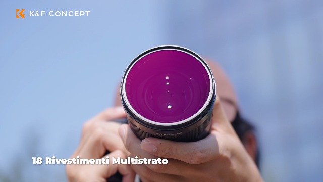 Kit Filtri K&amp;F Concept 67mm - UV + CPL + ND1000 + Tappi Obiettivo, Per Fotografia