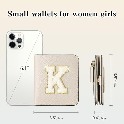 Image of RNIEGA Initial Wallet Women Small Teen Girl Gifts Trendy Stuff Girls Wallets Personalized Christmas Birthday Gift for Women Friends Daughter Granddaughter 6 7 8 9 10 11 12 13 Year Old Gold K