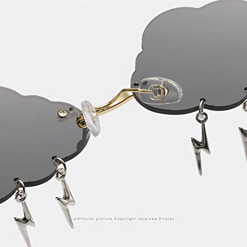 Cloud lightning Sunglasses Women/Men Rimless Wave Cute Glasses for Party Funny Disco Trendy Streetwear eyewear4