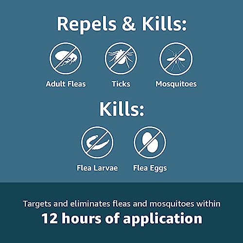 Amazon Basics Flea, Tick & Mosquito Topical Treatment For X-Large Dogs (Over 55 Pounds), 6 Count (Previously Solimo) #TOP3