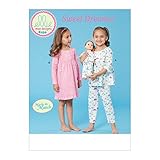 KWIK-SEW PATTERNS Kwik 18' Doll's and Girl's Pajama Sewing Patterns by Ellie Mae Designs, Sizes XXS-L