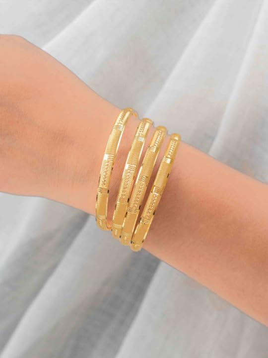 Image of Zeraki Jewels Women's Traditional Gold Plated Bangles Set | Elegant Designer Kada Bangles | Classic Ethnic Jewellery for Women & Girls | Perfect for Wedding, Festive & Daily Wear