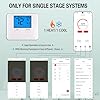 WiFi Thermostats for Home Smart Thermostat Single-Stage 1Heat/ 1Cool, APP Remote Control, 7-Day or 0-Day Programmable. (C-Wire Required)