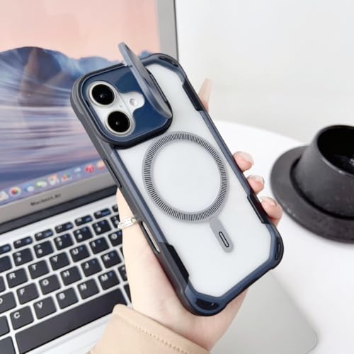 Coque iPhone 16 avec chargement sans fil magnétique transparent noir