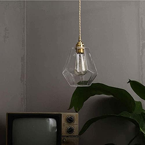 Lámpara de techo vintage E27 en vidrio soplado transparente para decoración sutil 4