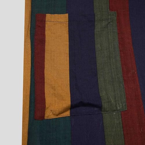 GeRRiT Men's Pajamas Striped Button Down Stripes Casual Long Sleeves Long GownEthnic Style Sleepwear3