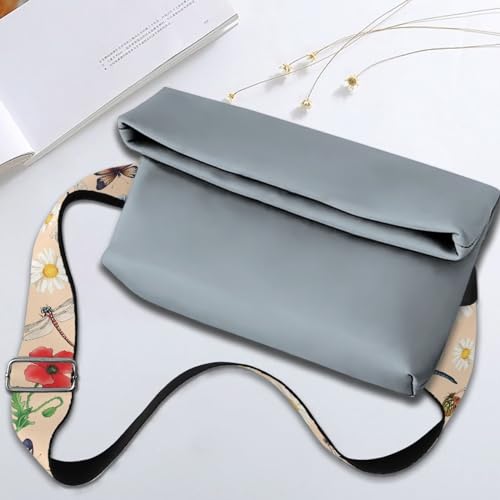 Image of Adjustable Purse Strap Replacement, Wide Shoulder Canvas Bag Strap, Crossbody Handbag Strap