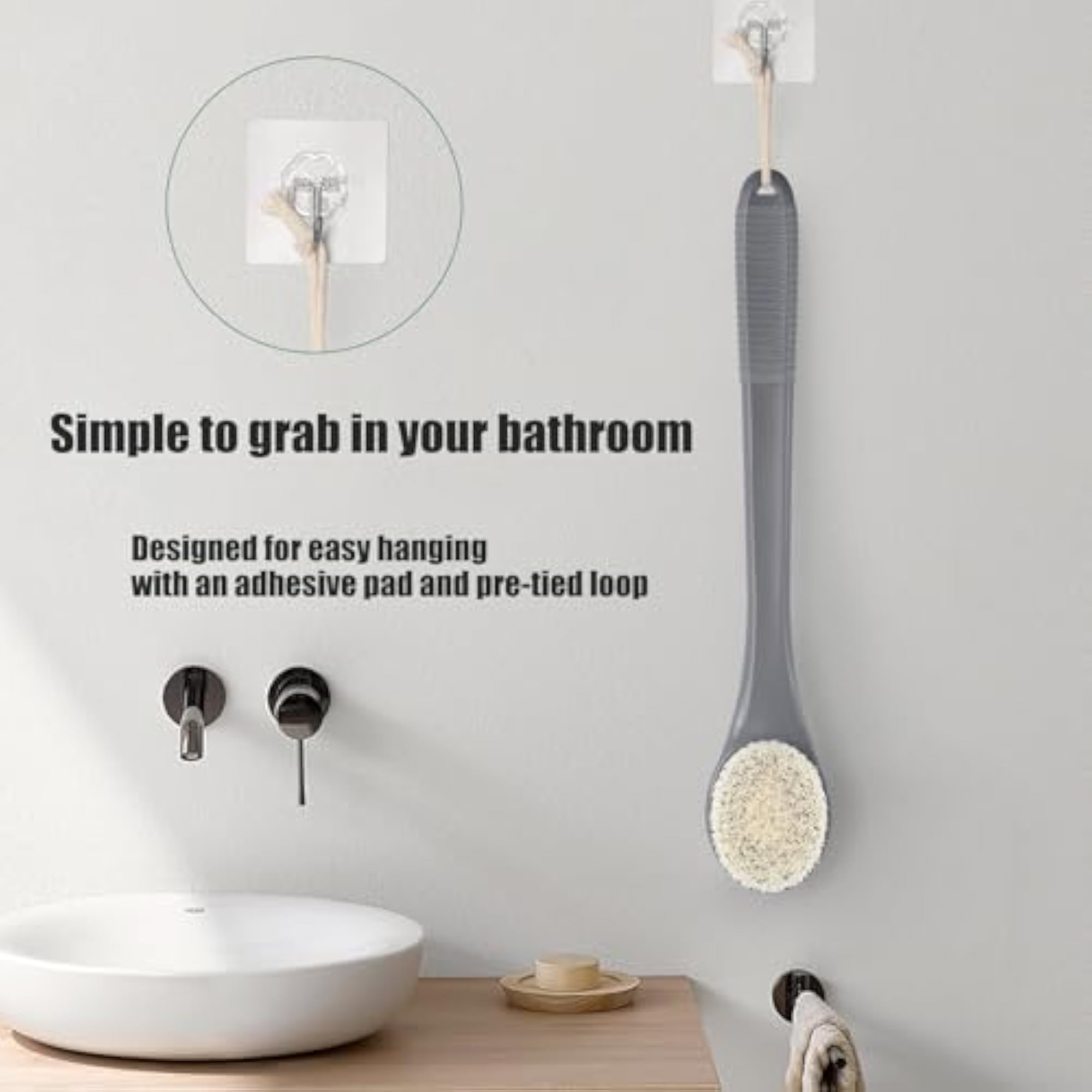 17-Inch Back Scrubber for Shower