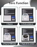 Digital Pocket Scales 0.01g x 500g, Kitchen Digital Scales, Compact Jewellery Scales Mini, Small Digital Scales, Micro Scales, Gram Weighing Scales for Gold, Spicies, Weed, Herbs (Batteries Included) - Image 5