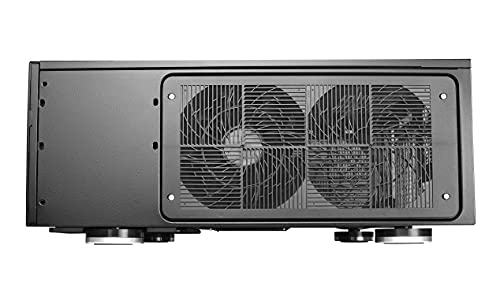 Gabinete para PC Silverstone Technology GD08B para Home Theater con panel frontal de aluminio, compatible con placas base E-ATX/ATX/Micro-ATX miniatura 7
