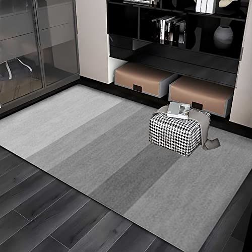 Tapis de couloir moderne gris géométrique 60x800 cm lavable