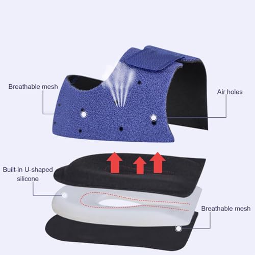 Image of Aegon Heel Pain Relief Pad Cushion | Silicon Gel Heel Cups for Ankle Pain | Heel Spur Shoe Support for Men & Women for Plantar Fasciitis | Swelling | Shock Absorption (1 Pair) (Large (Men))