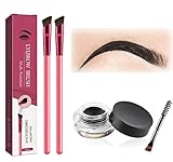 4D Hair Stroke Brow Stamp Brush, Eyebrow Hair Stroke Brush, Multifunction Ultra-thin Angled Realisti