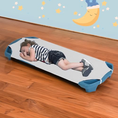 Image of Children's Factory Cot Sheets for Daycare, 100% Organic Cotton, Set of 4