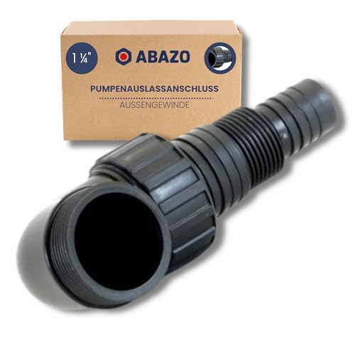 ABAZO Pumpenanschlussstutzen, Pumpenauslassanschluss AUSSENGEWINDE 1/1/4" Anschluss für Gartenpumpen, Anschluss für Springbrunnenpumpen