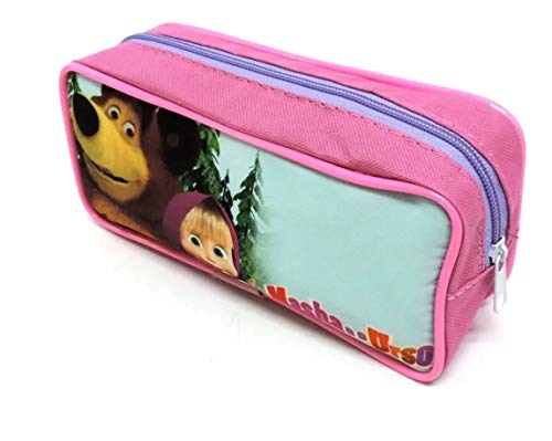 Kit Mochila Infantil Masha E O Urso Rodinhas M Lancheira F5