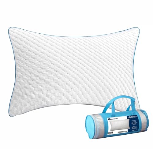 Almohadas, Home Bluelander Almohada Memory Foam, 100% Memory Foam, Suavidad, 64 * 45 Cm, Frescura, Moldeables, Comodidad Garantizada, Hipoalergénica y Antibacterial, Soporte,...