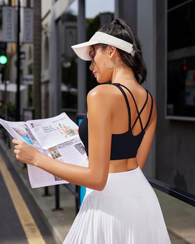 Image of RUNNING GIRL High Impact Sports Bras for Women, High Support Running Sports Bra Moulded Cup Strappy Sports Bras