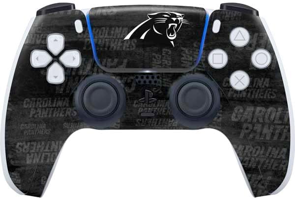 Skinit Decal Gaming Skin Compatible with PS5 Controller - Officially Licensed NFL Carolina Panthers Large Logo Design