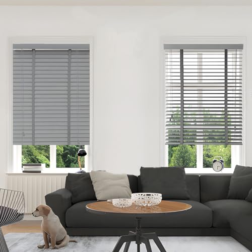 LCBDYLR Venetian Blinds, Wooden, Horizontal, Blackout/Heat...
