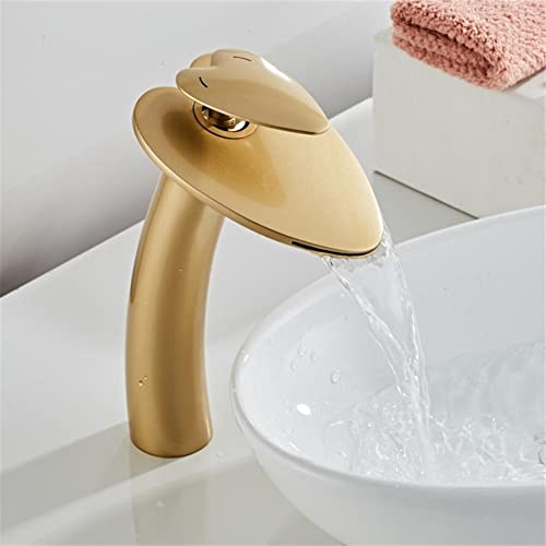 Robinet cascade moderne pour mitigeur de salle de bain et vasque contemporaine