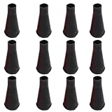 12-Pack Soft Silicone Arrow Covers for 8mm Shafts – Target Practice Tips, Youth & Beginner Accessories, Non-Slip Flexible Safety Tips for K(12PCS Black)
