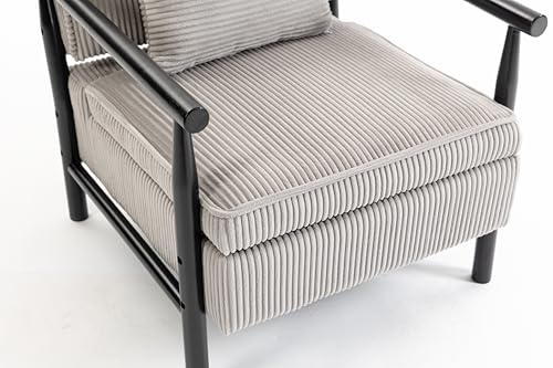 Sillón Plegable Pana Gris miniatura 6
