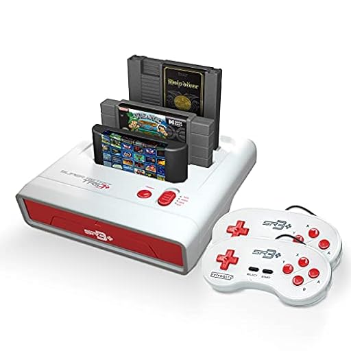 Retro-Bit Super Retro Trio HD Plus 720P - Sistema de consola 3 en 1 - Puerto HDMI - para juegos originales NES/SNES, Super Nintendo y Sega Genesis - Rojo/Blanco | Ya disponible en tu tienda friki favorita! En mundofriki.es!