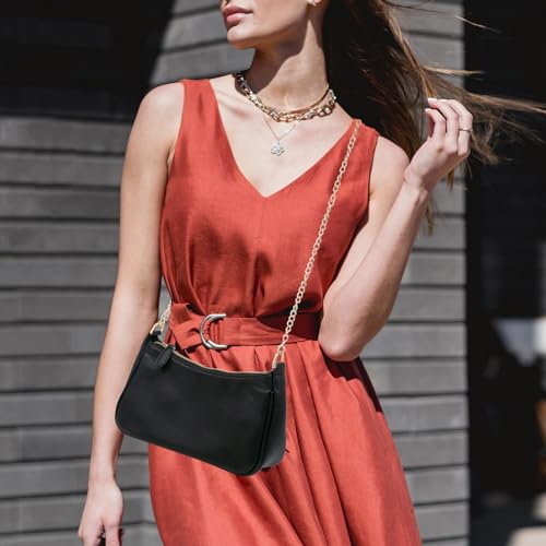 Image of YAMEIZE Trendy Small Shoulder Bags - Classic Crescent Bag with Removable Straps Tote Hobo Clutch Handbag for Women