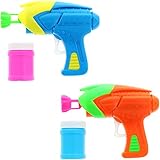 liquido para hacer burbujas gigantes FÁCIL DE USAR: ¡Se llena la pistola de burbujas con agua jabonosa y, pulsando un botón, produce muchas bonitas pompas de jabón!