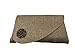 Womens Beaded Maasai Fabric and Jute Clutch Purse Light Brown Medium