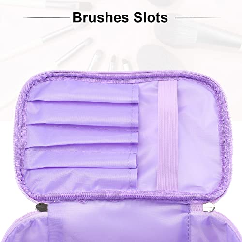 Cute Makeup Bag Small Cosmetic Bags For Women Ladies Medium Pouch Toiletry Bag Pu Waterproof Organizer (Purple) #TOP5