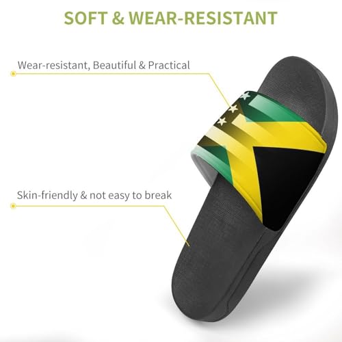 U.S.A Jamaican Flag Men's Bathroom Slippers Shower Indoor Home Beach Outdoor Shoes for Women3