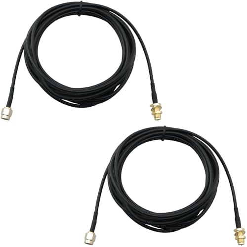 Lot de 2 câbles d'extension d'antenne RP SMA mâle femelle RG174 pour réseau internet stable