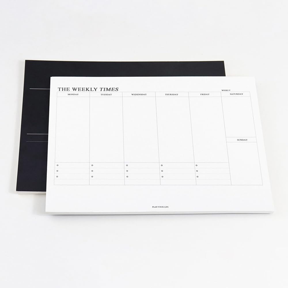 60 Blatt Abreißbarer undatierter Wochenplaner, B5, Notizblock, monatliche und wöchentliche To-Do-Liste, Notizblock, B5, Abreiß-Design (B5 Monatsblock)
