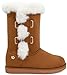Juicy Couture Women's Koded Slip On Winter Boots Warm Winter Booties Cognac 9