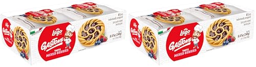 Gastone Lago Crostatine Mixed Berry Jam Tarts, 1.41 Ounce - 6 Count Pack (Mixed Berry) (Pack of 2)