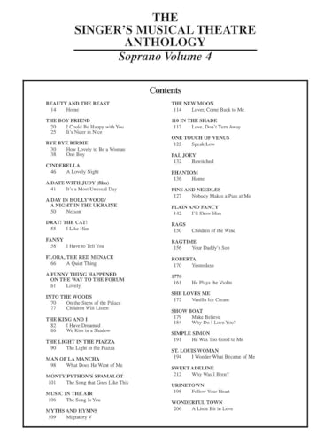 Singers Musical Theatre Anthology: Volume 4 Soprano Voice Songbook for Broadway Singers | Vocal Sheet Music for Performance and Auditions | Classic ... Musical Theatre Anthology (Songbooks)) - Image 4
