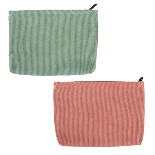 SAING Vintage Kosmetiktasche – Blumenmuster Aus Kordsamt, 26x18x5 Cm, Perfekt Für Reisen