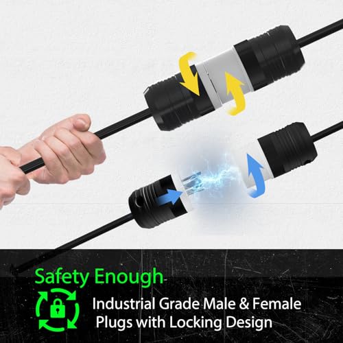Image of 1 Pack NEMA L6-20P Locking Plug, 20 Amp Generator Replacement Plug 250V 2 Pole 3 Wire Grounding,Twist Lock Adapter Male Plug , Industrial Grade Heavy Duty, UL Listed (E355464)