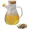 Olie en azijn fles Olie azijn flesdispenser glazen olijfolie fles lekvrije olie fles transparant, met schaalmeting 700ml…
