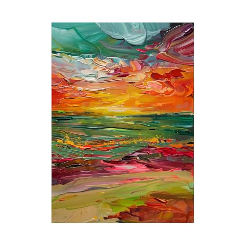 Tableau abstrait de plage idéal pour salon lumineux 60x80