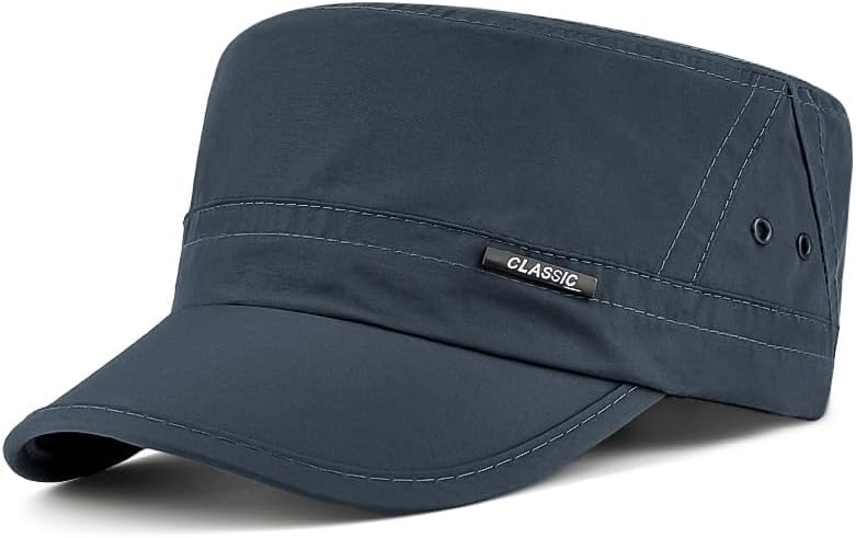 FASHIXD Mesh Military Cap Summer Army Hats for Men Quick Qry Short Bill Hat Cadet Cap - Image 2